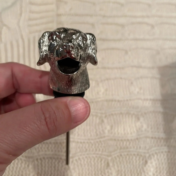 NWOT D&M Dog wine aerator/pourer. Original box.silver tone Labrador wine spirits - Picture 2 of 5